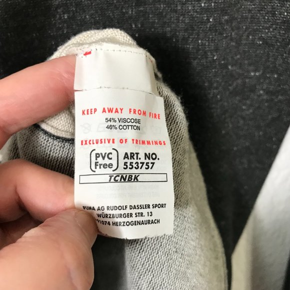 Alexander McQueen x Puma Sweater Size S Colorblock Viscose Blend Gray Ivory - Picture 10 of 14